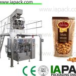 cashew pitte verpakking masjien met 10 kop weeg 50g-500g doypack verpakking masjien sak wydte tot 300mm