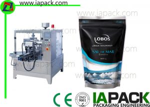 Sout Doypack Premade Pouch Packing Machine Met Volumetriese Cup